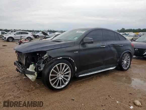 2019 Mercedes-Benz GLE 43 AMG z VIN 4JGED6EB7KA141812, wystawiony jako Copart lot #56543385 z przebiegiem 94 917 mil mil oraz Szkoda całkowita • Salvage title. Historia ofert i sprzedaży dostępna na DreamBid. Obrazek 1.