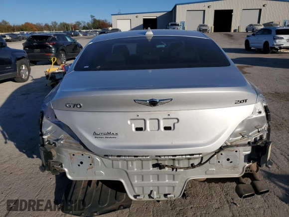 2019 Genesis G70 Advanced with VIN KMTG44LA7KU019530, listed as a Copart auction lot 81485154 with 68,657 mi miles and Salvage Title. Bid and sale history available at DreamBid. Image 6.