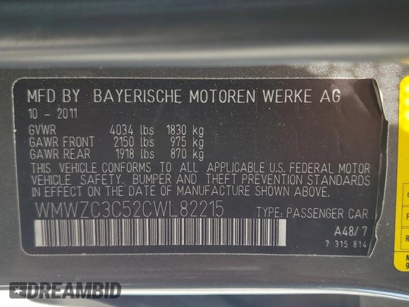 2012 MINI Countryman S с VIN WMWZC3C52CWL82215, выставлен на аукционе Copart как лот 61676325 с пробегом 131 260 миль миль и Чистый • Clean title. История ставок и продаж доступна на DreamBid. Изображение 12.