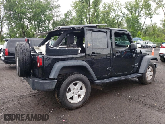 2017 Jeep Wrangler Unlimited Sport with VIN 1C4BJWDG7HL747010, listed as a Copart auction lot 64274405 with 61,602 mi miles and Salvage title. Bid and sale history available at DreamBid. Image 3.