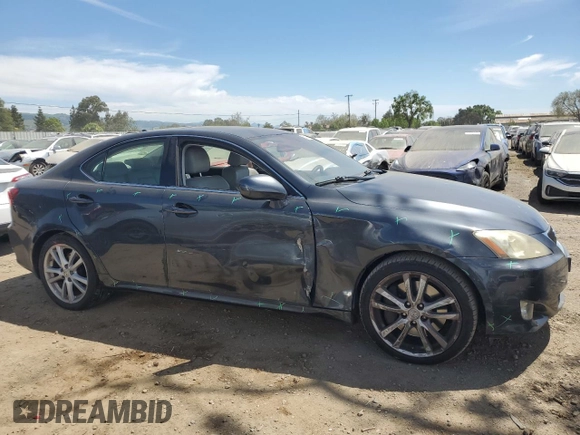 2007 Lexus IS 350 with VIN JTHBE262X72012801, listed as a Copart auction lot 52799505 with 147,640 mi miles and Salvage Title. Bid and sale history available at DreamBid. Image 4.