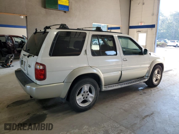 2001 Infiniti QX4 Luxury z VIN JNRDR09Y81W219674, wystawiony jako Copart lot #74221844 z przebiegiem 167 787 mil mil oraz Szkody całkowita. Historia ofert i sprzedaży dostępna na DreamBid. Obrazek 3.