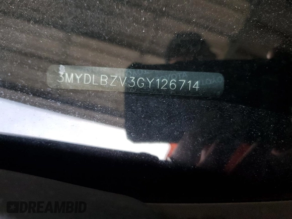 2016 Scion iA z VIN 3MYDLBZV3GY126714, wystawiony jako Copart lot #53955955 z przebiegiem 79 349 mil mil oraz Szkoda całkowita • Salvage title. Historia ofert i sprzedaży dostępna na DreamBid. Obrazek 12.