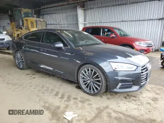 2018 Audi A5 Sportback Premium Plus with VIN WAUBNCF55JA096103, listed as a Copart auction lot 47996515 with 96,337 mi miles and Salvage Title. Bid and sale history available at carsss.com. Image 4.