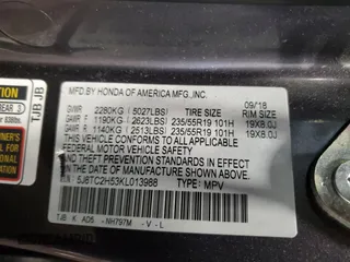 2019 Acura RDX Technology with VIN 5J8TC2H53KL013988, listed as a Copart auction lot 55577305 with 67,878 mi miles and Salvage title. Bid and sale history available at DreamBid. Image 13.