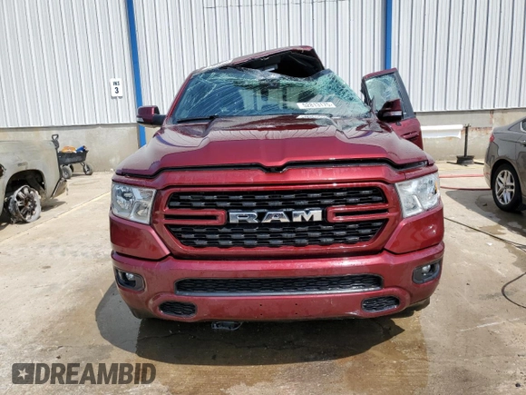 2022 Ram 1500 Big Horn with VIN 1C6SRFFTXNN459671, listed as a Copart auction lot 52813175 with 40,497 mi miles and Salvage Title. Bid and sale history available at carsss.com. Image 5.