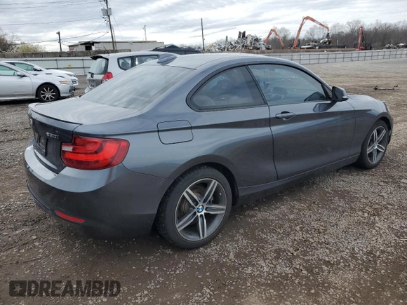 2017 BMW 2 Series 230i with VIN WBA2F9C52HV664153, listed as a Copart auction lot 51953875 with 71,904 mi miles and Salvage title. Bid and sale history available at DreamBid. Image 3.