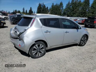 2016 Nissan LEAF S with VIN 1N4BZ0CP8GC306384, listed as a Copart auction lot 52781865 with 53,870 mi miles and Salvage Title. Bid and sale history available at carsss.com. Image 3.