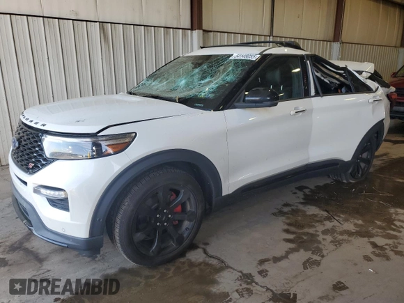 2020 Ford Explorer ST with VIN 1FM5K8GC6LGB65802, listed as a Copart auction lot 54148055 with 102,490 mi miles and Salvage Title. Bid and sale history available at carsss.com. Image 1.