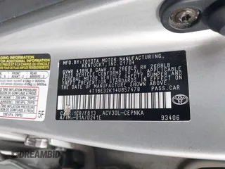 2004 Toyota Camry LE with VIN 4T1BE32K14U857478, listed as a IAAI auction lot 42654878 with 210,542 mi miles and . Bid and sale history available at DreamBid. Image 9.