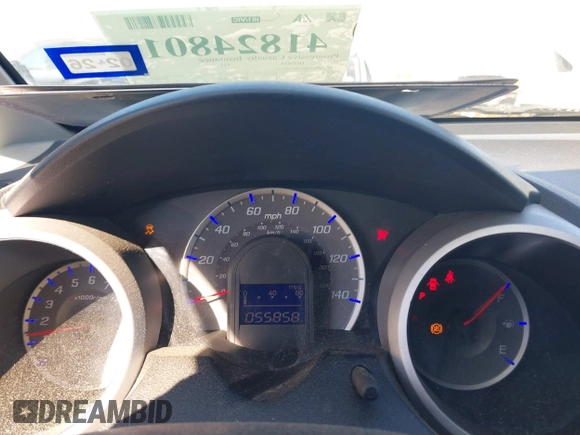 2013 Honda Fit with VIN JHMGE8H36DC082929, listed as a IAAI auction lot 41824801 with 55,858 mi miles. Bid and sale history available at carsss.com. Image 7.
