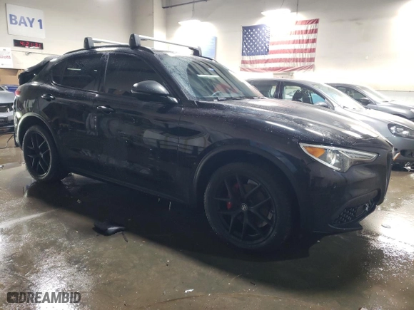2019 Alfa Romeo Stelvio Ti Sport with VIN ZASPAKBN1K7C38232, listed as a Copart auction lot 45862365 with 48,031 mi miles and Salvage Title. Bid and sale history available at carsss.com. Image 4.