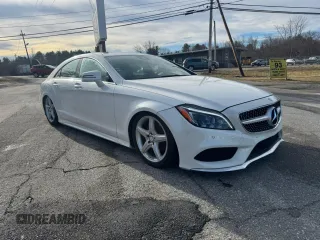 2015 Mercedes-Benz CLS-Class CLS 400 with VIN WDDLJ6HB8FA133567, listed as a Copart auction lot 87459854 with 114,576 mi miles and Clean Title. Bid and sale history available at carsss.com. Image 1.