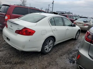 2011 Infiniti G25 x with VIN JN1DV6ARXBM451521, listed as a Copart auction lot 83102564 with 221,298 mi miles and Salvage Title. Bid and sale history available at DreamBid. Image 3.
