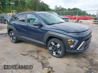 2025 Hyundai Kona SEL with VIN KM8HB3AB2SU214218, listed as a IAAI auction lot 42012040 with 14,377 mi miles. Bid and sale history available at carsss.com. Image 1.