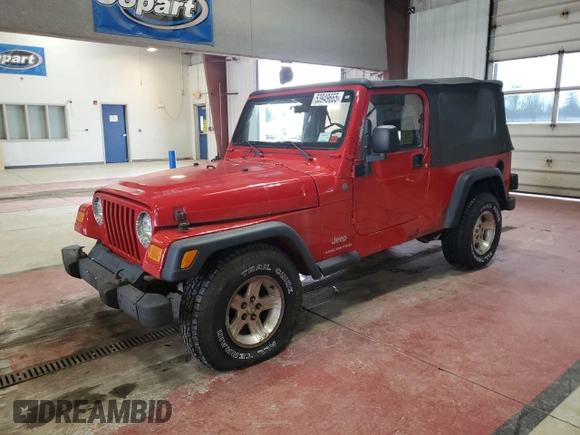 2004 Jeep Wrangler Sport with VIN 1J4FA49S54P758930, listed as a Copart auction lot 53949665 with 190,457 mi miles and Clean title. Bid and sale history available at DreamBid. Image 1.