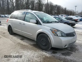 2007 Nissan Quest S with VIN 5N1BV28U27N128407, listed as a Copart auction lot 86583964 with 186,644 mi miles and Salvage Title. Bid and sale history available at carsss.com. Image 4.