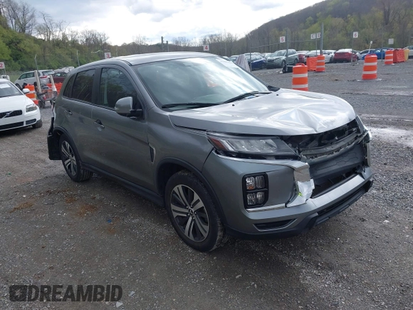 2021 Mitsubishi Outlander Sport ES with VIN JA4ARUAU9MU018685, listed as a IAAI auction lot 42009409 with 65,034 mi miles. Bid and sale history available at carsss.com. Image 1.