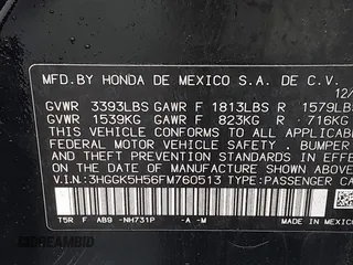 2015 Honda Fit LX with VIN 3HGGK5H56FM760513, listed as a IAAI auction lot 42431169 with 69,841 mi miles and . Bid and sale history available at DreamBid. Image 9.