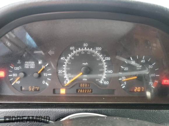 1996 Mercedes-Benz C with VIN WDBHA28E7TF328169, listed as a Copart auction lot 83653124 with 282,232 mi miles and Salvage Title. Bid and sale history available at carsss.com. Image 9.