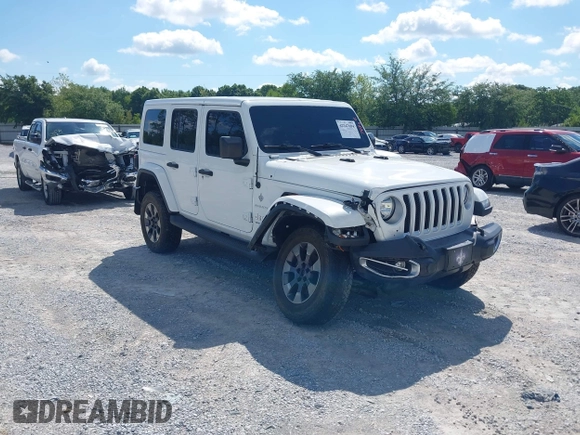 2019 Jeep Wrangler Unlimited Sahara with VIN 1C4HJXEG4KW514206, listed as a IAAI auction lot 42247094 with 45,712 mi miles and . Bid and sale history available at DreamBid. Image 1.