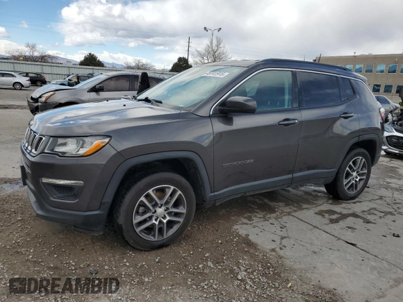 2017 Jeep Compass Latitude with VIN 3C4NJDBB4HT646245, listed as a Copart auction lot 49741915 with 106,710 mi miles and Salvage Title. Bid and sale history available at carsss.com. Image 1.