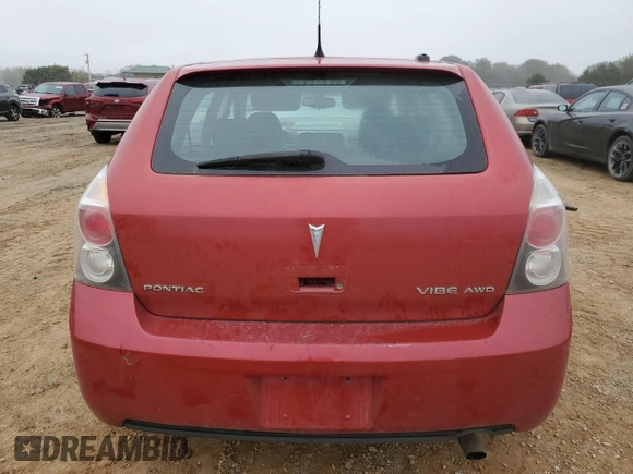 2009 Pontiac Vibe with VIN 5Y2SM67009Z475842, listed as a Copart auction lot 78283184 with 204,767 mi miles and Salvage Title. Bid and sale history available at carsss.com. Image 6.