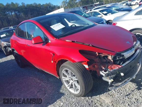 2023 Tesla Model Y Long Range with VIN 7SAYGDEE0PA202150, listed as a IAAI auction lot 41735258 with 22,131 mi miles and . Bid and sale history available at DreamBid. Image 13.