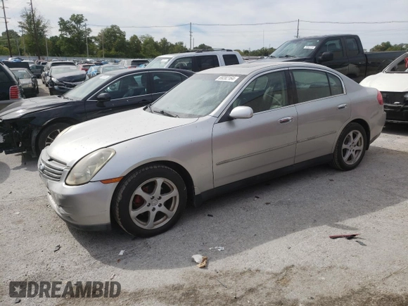 2004 Infiniti G35 w/Leather with VIN JNKCV51F44M716962, listed as a Copart auction lot 69282164 with 80,694 mi miles and Non Repairable. Bid and sale history available at DreamBid. Image 1.