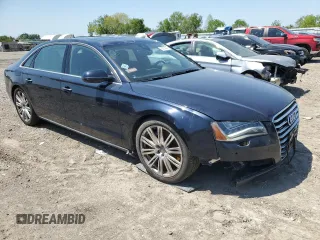 2014 Audi A8 4.0T with VIN WAUR2AFD6EN002571, listed as a Copart auction lot 52285445 with 164,521 mi miles and Clean Title. Bid and sale history available at DreamBid. Image 5.