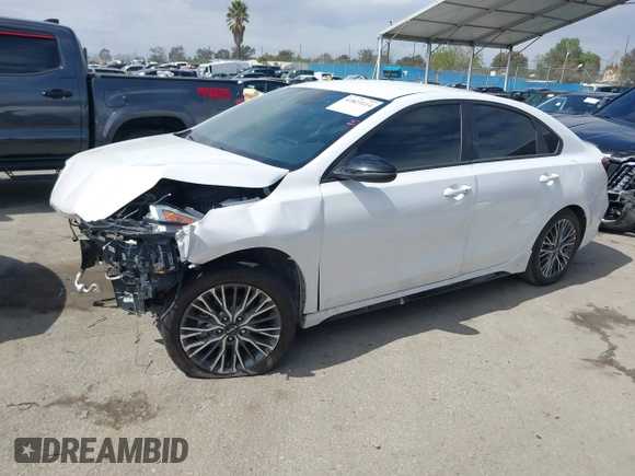 2023 Kia Forte GT-Line with VIN 3KPF54AD1PE615744, listed as a IAAI auction lot 41823114 with 22,427 mi miles. Bid and sale history available at carsss.com. Image 2.