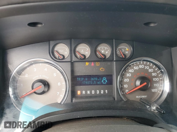 2010 Ford F-150 XL with VIN 1FTFW1CVXAFC48051, listed as a Copart auction lot 50424915 with 179,373 mi miles and Salvage Title. Bid and sale history available at carsss.com. Image 9.