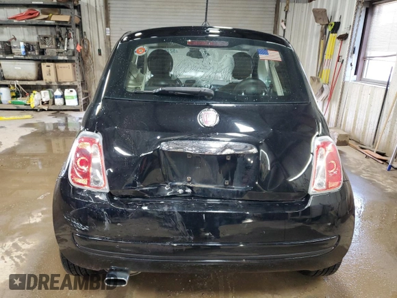 2015 FIAT 500 Pop with VIN 3C3CFFAR5FT501672, listed as a Copart auction lot 52784455 with 63,635 mi miles and Salvage Title. Bid and sale history available at carsss.com. Image 6.