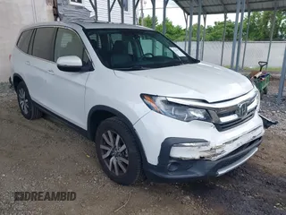 2022 Honda Pilot EX-L z VIN 5FNYF6H59NB019885, wystawiony jako IAAI lot #42212073 z przebiegiem 72 706 mil mil oraz . Historia ofert i sprzedaży dostępna na DreamBid. Obrazek 1.