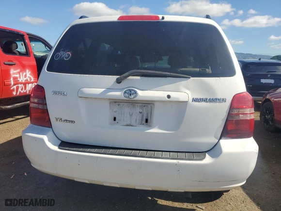 2002 Toyota Highlander with VIN JTEHF21A620064045, listed as a Copart auction lot 47420165 with 165,573 mi miles and Salvage Title. Bid and sale history available at carsss.com. Image 6.