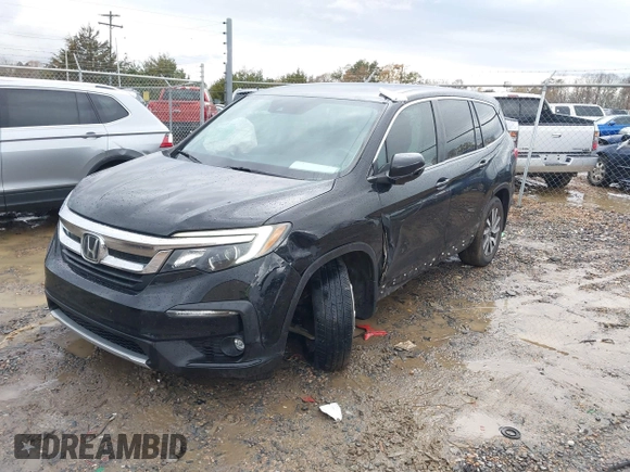 2019 Honda Pilot EX-L z VIN 5FNYF5H56KB016304, wystawiony jako IAAI lot #41072939 z przebiegiem 105 592 mil mil oraz . Historia ofert i sprzedaży dostępna na DreamBid. Obrazek 2.