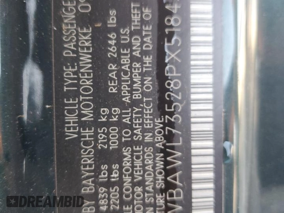 2008 BMW 3 Series 335i z VIN WBAWL73528PX51845, wystawiony jako Copart lot #50970805 z przebiegiem Nie podano mil oraz Nie do naprawy • Non repairable. Historia ofert i sprzedaży dostępna na DreamBid. Obrazek 14.