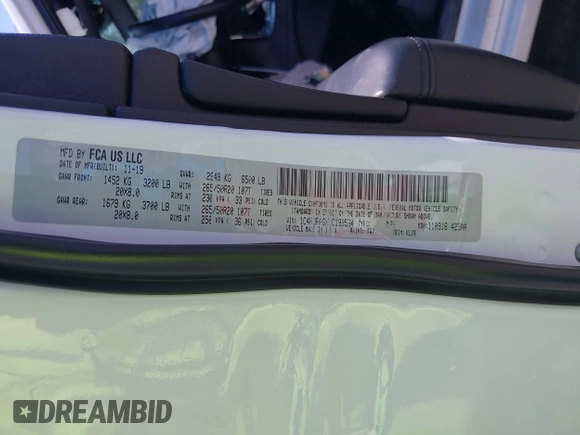 2020 Jeep Grand Cherokee Laredo E с VIN 1C4RJFAGXLC199564, выставлен на аукционе IAAI как лот 42142905 с пробегом 83 024 миль миль и . История ставок и продаж доступна на DreamBid. Изображение 9.