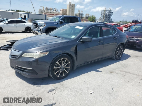 2016 Acura TLX Technology with VIN 19UUB2F58GA003079, listed as a Copart auction lot 55555105 with 148,295 mi miles and Salvage title. Bid and sale history available at DreamBid. Image 1.