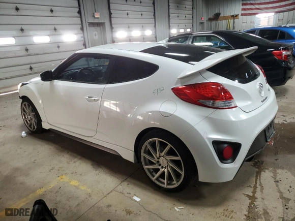 2014 Hyundai Veloster Turbo with VIN KMHTC6AE6EU208574, listed as a Copart auction lot 82103804 with 123,290 mi miles and Clean Title. Bid and sale history available at carsss.com. Image 2.
