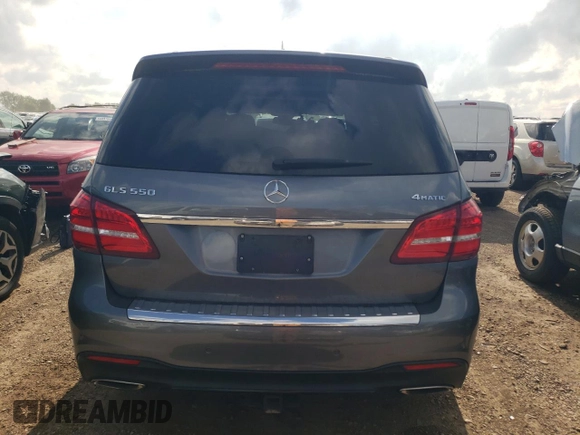 2018 Mercedes-Benz GLS 550 with VIN 4JGDF7DE0JB019048, listed as a Copart auction lot 66571764 with Not Provided miles and Salvage Title. Bid and sale history available at DreamBid. Image 6.