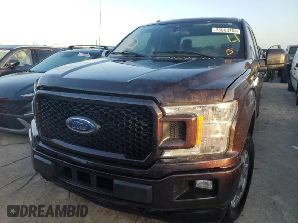 2019 Ford F-150 XL with VIN 1FTEW1CP7KKC35358, listed as a Copart auction lot 75663154 with 31,750 mi miles and Non Repairable. Bid and sale history available at DreamBid. Image 5.