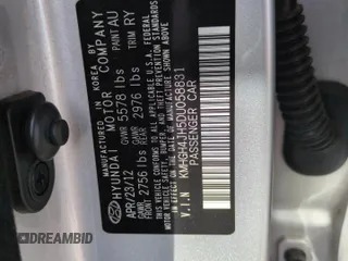 2013 Hyundai Equus Signature with VIN KMHGH4JH5DU058831, listed as a Copart auction lot 51623045 with 164,524 mi miles and Salvage Title. Bid and sale history available at DreamBid. Image 12.