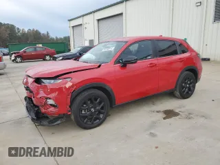 2023 Honda HR-V Sport with VIN 3CZRZ1H56PM744805, listed as a Copart auction lot 80766814 with 27,051 mi miles and Salvage Title. Bid and sale history available at carsss.com. Image 1.