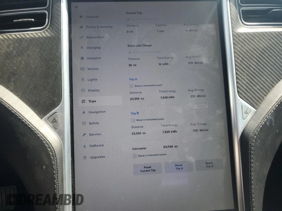 2018 Tesla Model S 75D with VIN 5YJSA1E25JF243778, listed as a Copart auction lot 63118345 with 23,356 mi miles and Salvage title. Bid and sale history available at DreamBid. Image 9.