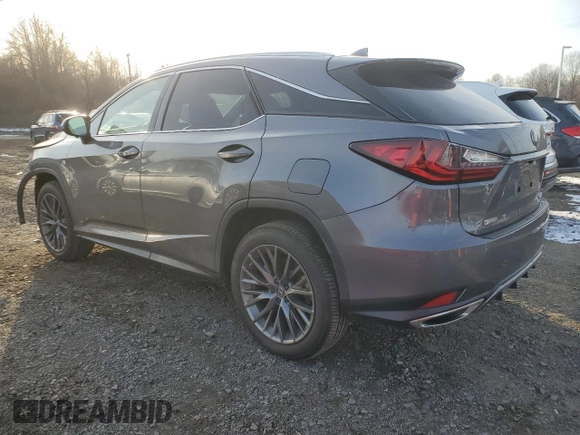 2022 Lexus RX 350 F Sport with VIN 2T2SZMDA3NC318017, listed as a Copart auction lot 86857654 with 54,131 mi miles and Salvage title. Bid and sale history available at DreamBid. Image 2.