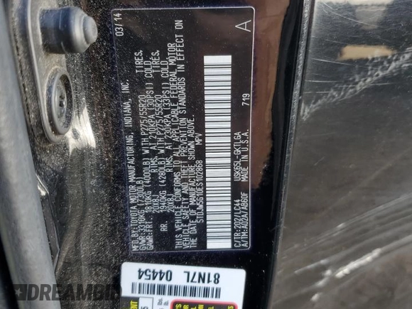 2014 Toyota Sequoia Limited with VIN 5TDJW5G10ES102868, listed as a Copart auction lot 61729614 with 171,215 mi miles and Salvage Title. Bid and sale history available at carsss.com. Image 13.