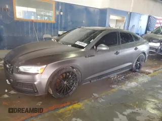 2018 Audi A5 Sportback Premium Plus with VIN WAUENCF53JA051593, listed as a Copart auction lot 87669485 with 96,360 mi miles and Salvage Title. Bid and sale history available at carsss.com. Image 1.