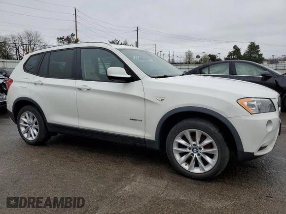 2013 BMW X3 xDrive28i with VIN 5UXWX9C51D0D05581, listed as a Copart auction lot 50946505 with 120,451 mi miles and Clean Title. Bid and sale history available at carsss.com. Image 4.