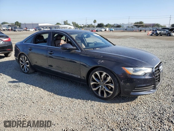 2014 Audi A6 Premium Plus with VIN WAUDFAFCXEN100850, listed as a Copart auction lot 60756835 with 67,389 mi miles and Salvage title. Bid and sale history available at DreamBid. Image 4.